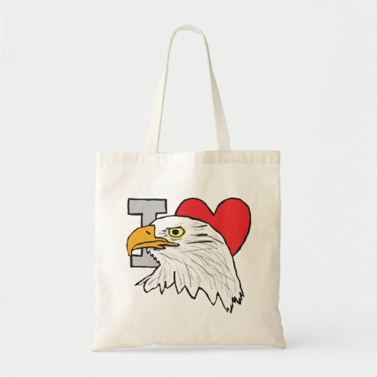 Tote Bag J'aime les aigles (Devant)
