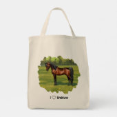 Tote Bag J'aime les Arabes Dark Bay Horse (Dos)