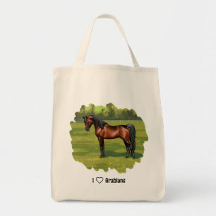 Tote Bag J'aime les Arabes Dark Bay Horse