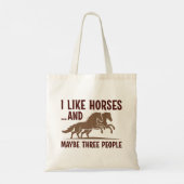 Tote Bag J'Aime Les Chevaux Et Peut-Être 3 Personnes (Dos)