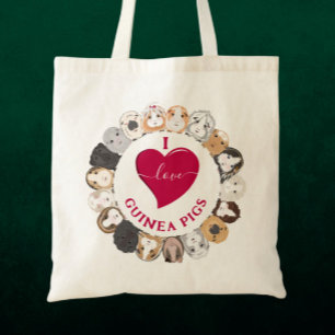 Tote Bag J'aime les cochons de Guinée