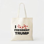 Tote Bag J'aime les coeurs du président Trump (Devant)