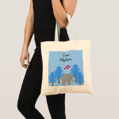 Tote Bag J'aime les éléphants (Devant (produit))