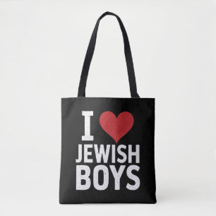 Tote Bag J'aime les garçons juifs Je coeur les garçons juif