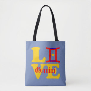Tote Bag ♊★😍J'aime les Gémeaux - Meilleur signe du zodiaqu