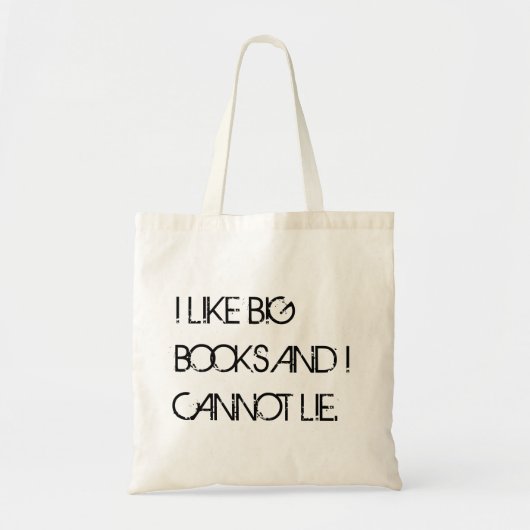 TOTE BAG J'AIME LES GRANDS LIVRES ET JE NE PEUX PAS MENTIR. (Devant)