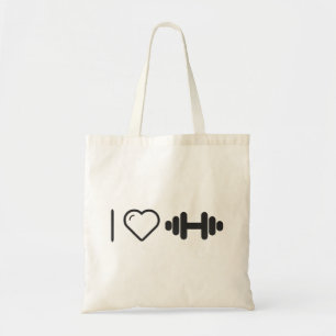 Tote Bag J'aime les haltères moyennes
