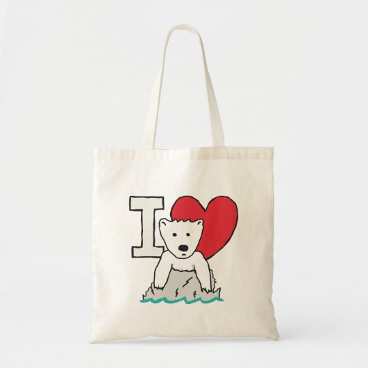 Tote Bag J'Aime Les Ours Polaires (Devant)