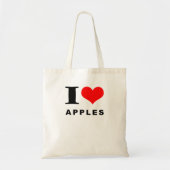 Tote Bag J'aime les pommes (Devant)