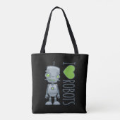 Tote Bag J'aime les robots (Dos)