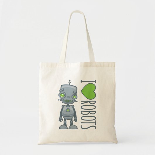 Tote Bag J'aime les robots (Devant)