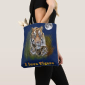 Tote Bag J'aime les tigres (De près)