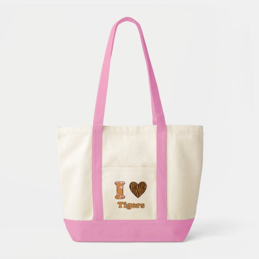 Tote Bag J'aime les tigres (Devant)