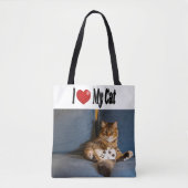 Tote Bag J'aime ma photo de chat (Devant)