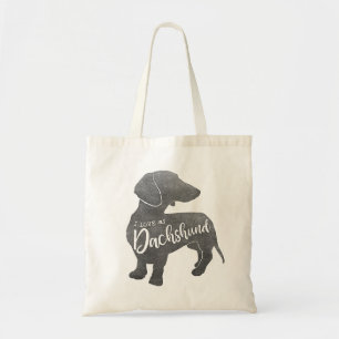 Tote Bag J'aime ma saucisse de Doxie Teckel de teckel
