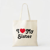 Tote Bag J'aime ma soeur (Devant)