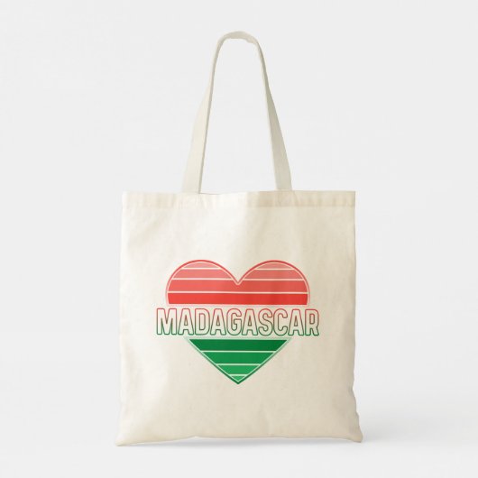 Tote Bag J'aime Madagascar, coeur malgache (Dos)
