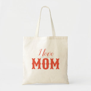 Tote Bag J'aime maman orange rouge