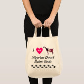 Tote Bag J'Aime Mes Chèvres Laitières Naines Nigérianes (Devant (produit))