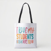 TOTE BAG J'AIME MES ÉTUDIANTS. (Devant)