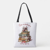 Tote Bag J'aime mes livres épicés et mon café glacé (Dos)