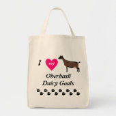 Tote Bag J'Aime Mes Oberhasli Chèvres Laitières (Devant)