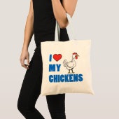 Tote Bag J'Aime Mes Poulets Mignons (Devant (produit))