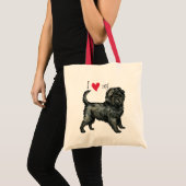 Tote Bag J'aime mon Affenpinscher (Devant (produit))