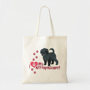 Tote Bag J'Aime Mon Affenpinscher !