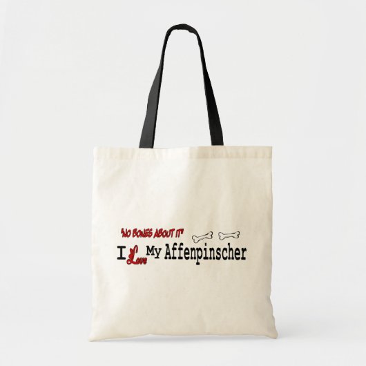 Tote Bag J'aime mon Affenpinscher (Devant)