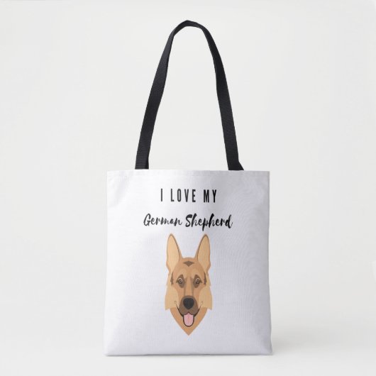 Tote Bag J'Aime Mon Berger Allemand (Devant)