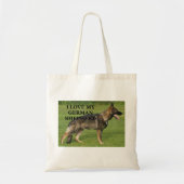 Tote Bag J'aime mon berger allemand de sable (Devant)