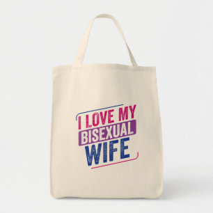 Tote Bag J'Aime Mon Bisexuel Femme Bi Pride Bisexual Drapea
