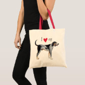 Tote Bag J'aime mon bluetick Coonhound (Devant (produit))