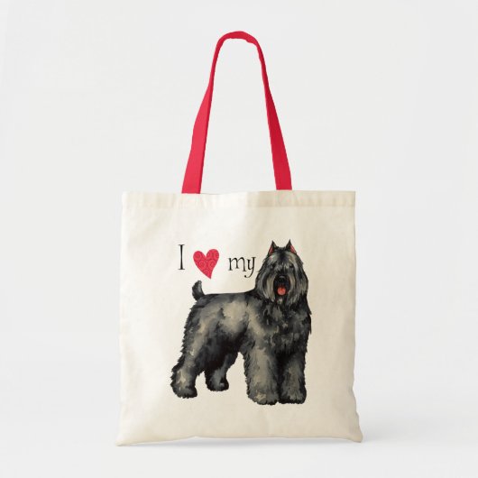 Tote Bag J'aime mon Bouvier (Devant)