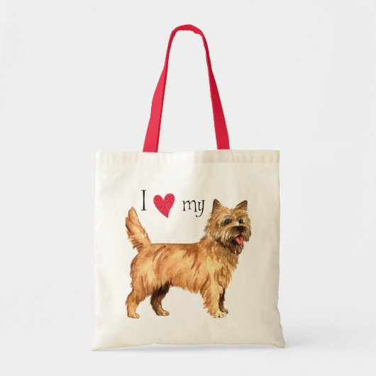 Tote Bag J'aime mon cairn Terrier (Devant)