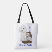 Tote Bag J'aime mon caniche (Dos)