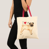 Tote Bag J'aime mon Carlin (Devant (produit))