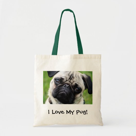 Tote Bag J'aime mon carlin ! (Devant)