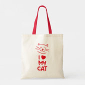 Tote Bag J'aime mon chat (Dos)