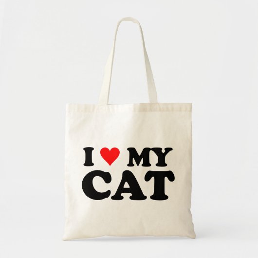 Tote Bag J'aime mon chat (Devant)