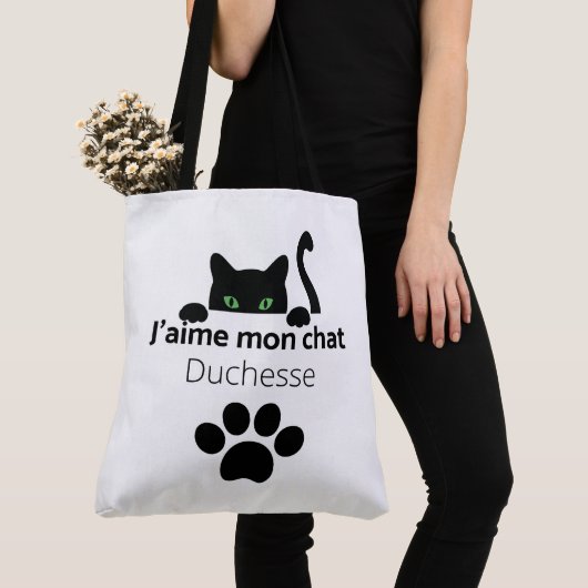 Tote Bag J'aime mon chat Duchesse (De près)