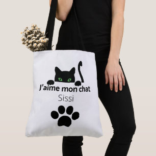 Tote Bag J'aime mon chat Sissi
