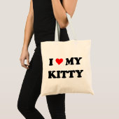 Tote Bag J'aime mon chaton (Devant (produit))