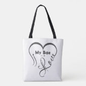 Tote Bag J'aime mon chéri(e) • Tu = ♥ (Dos)