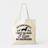 Tote Bag J'Aime Mon Dachshund (Dos)
