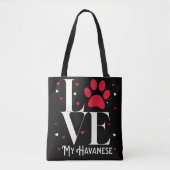 Tote Bag J'Aime Mon Havanais ! Cadeau Sucré Pour Amoureux d (Devant)