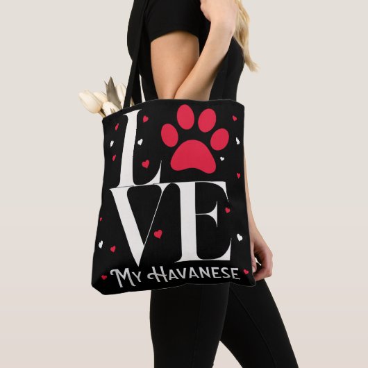 Tote Bag J'Aime Mon Havanais ! Cadeau Sucré Pour Amoureux d (De près)