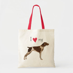 Tote Bag J'aime mon indicateur aux cheveux courts allemand