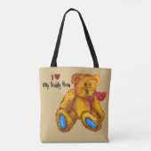 Tote Bag J'Aime Mon Ours En Conflit (Dos)